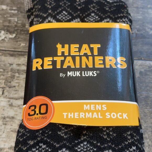 Muk Luks Heat Retainers Thermal Socks Mens Size 10-13 3.0 TOG Warm Liner Winter - Picture 2 of 8